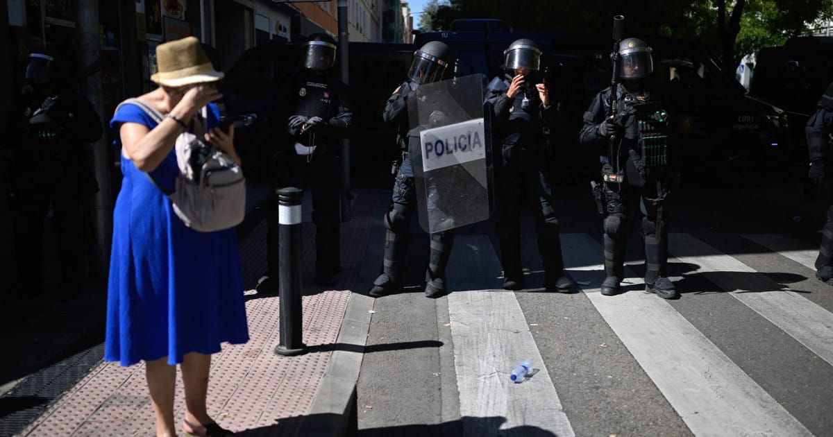 Tensiuni în Madrid după evacuarea unei pensionare