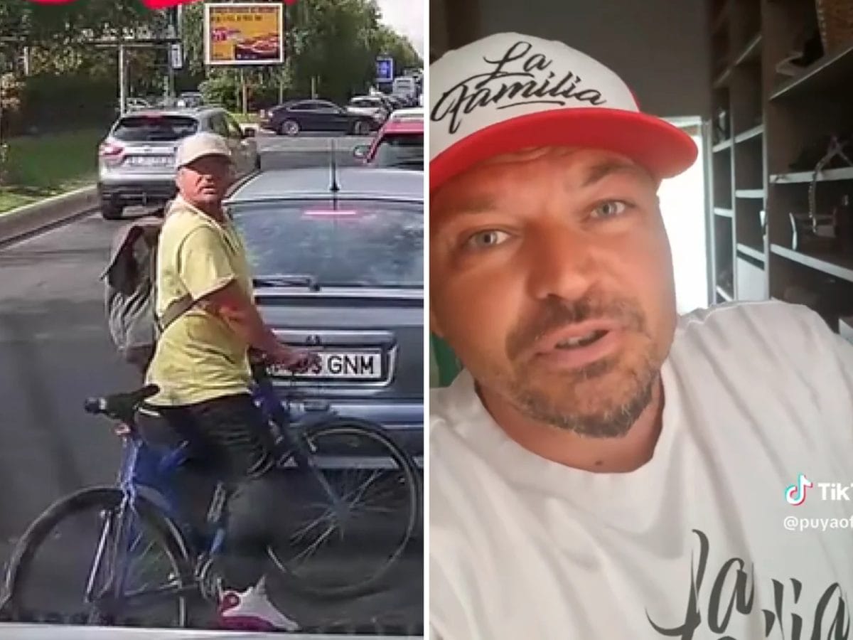 Puya a reacționat după ce a fost filmat într-un incident în trafic cu bicicleta în București