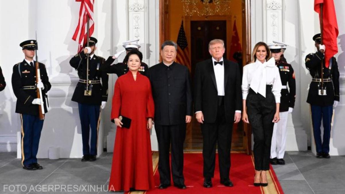 Melania Trump a ales o ținută neconvențională pentru dineul de stat cu președintele Chinei