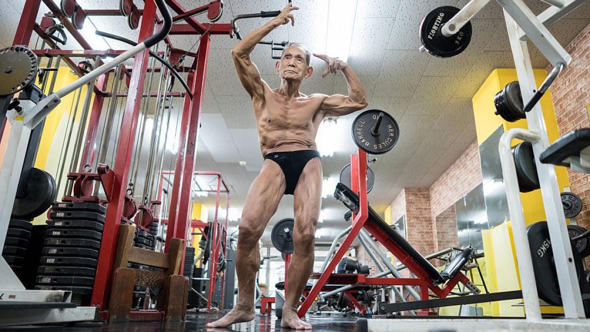 Performanțele unui culturist japonez de 90 de ani