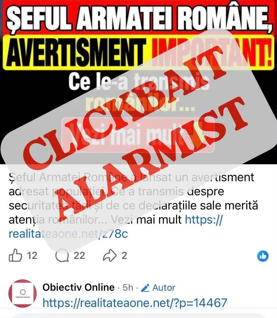 MApN despre postările alarmiste de pe Facebook