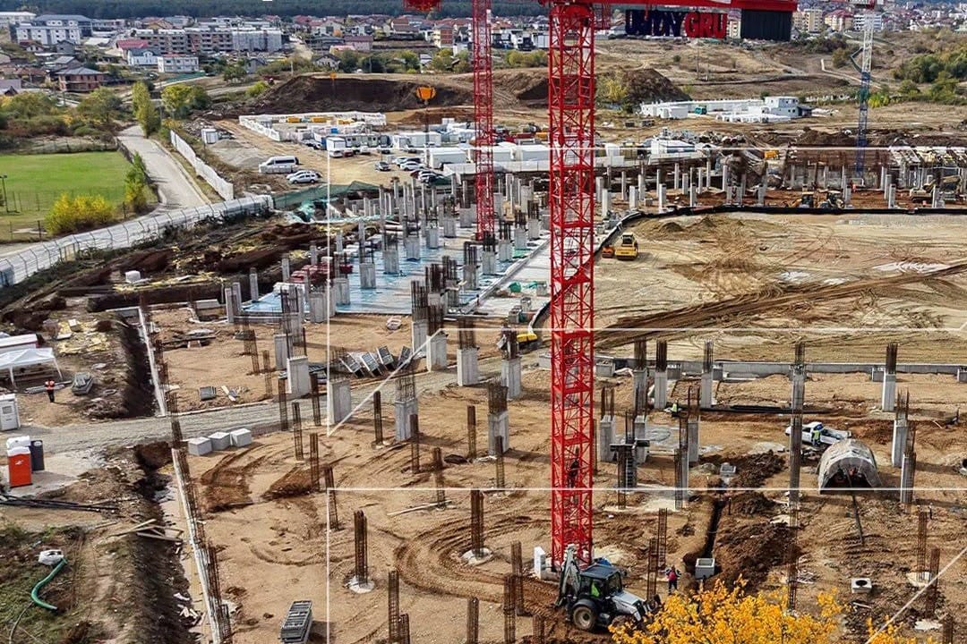 Evoluția lucrărilor la noul stadion Nicolae Dobrin din Pitești