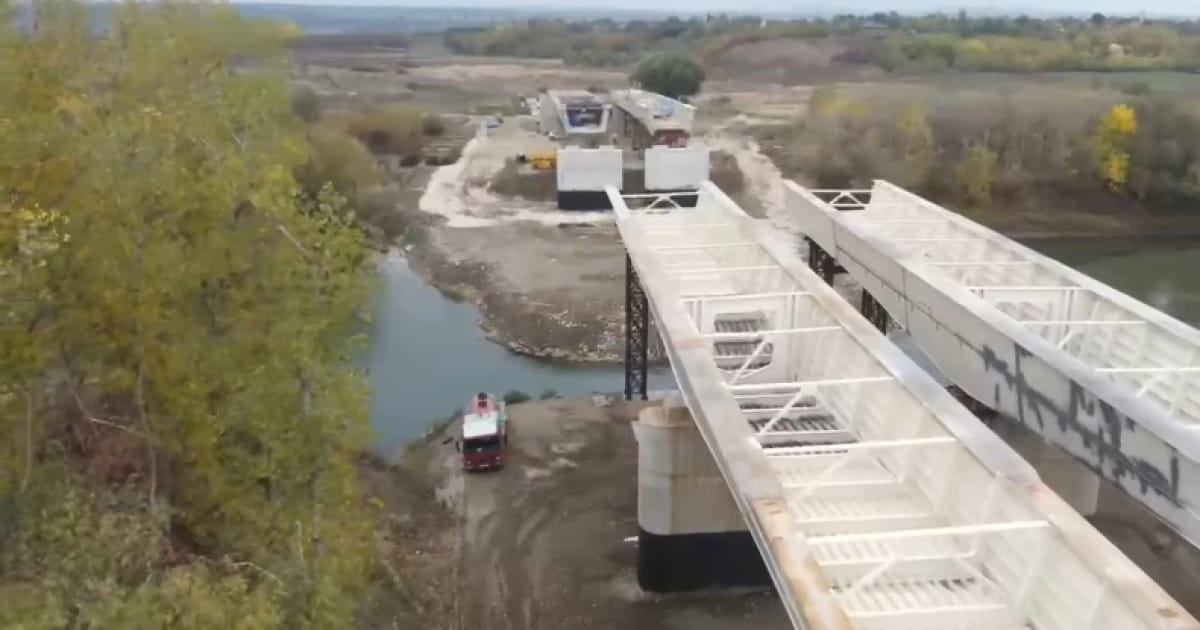 Stadiul lucrărilor la podul peste Prut de la Ungheni