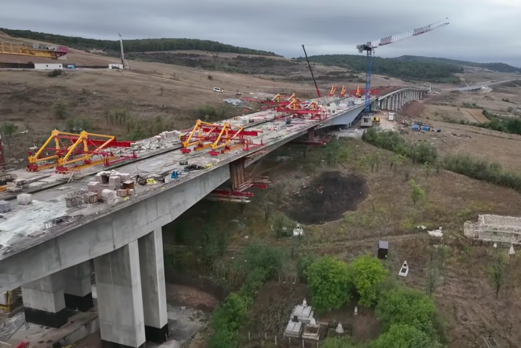 Stadiul lucrărilor la viaductele de pe Autostrada Transilvania