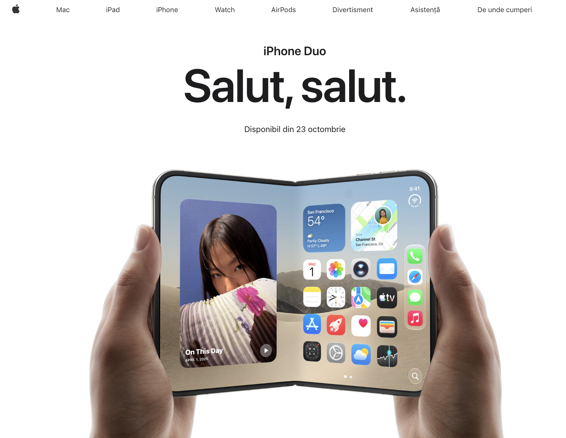 Lansarea primului smartphone pliabil de la Apple