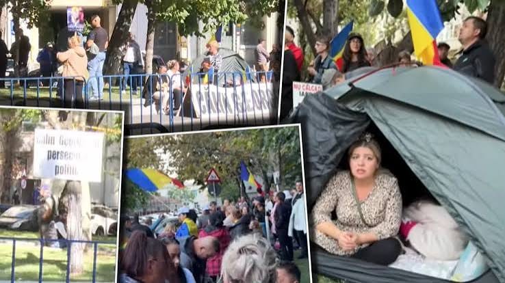Manifestații în fața Arestului Central din București