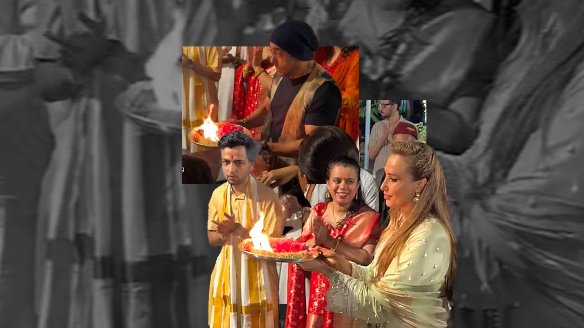 Iulia Vântur și Salman Khan la un ritual religios