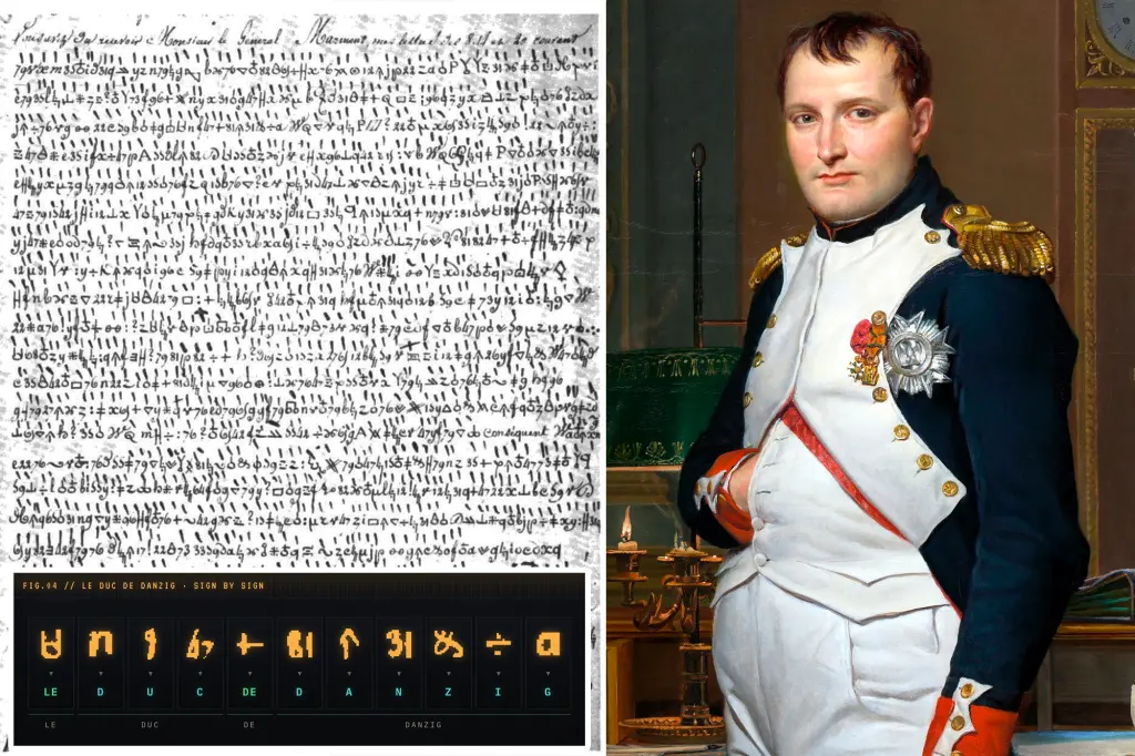 Descifrarea unei scrisori codate a lui Napoleon prin AI