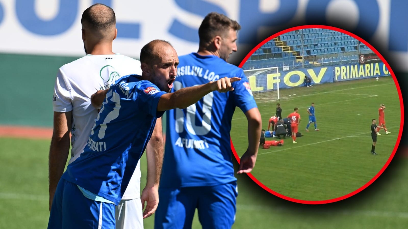 Accidentare gravă în timpul unui meci de Liga 2