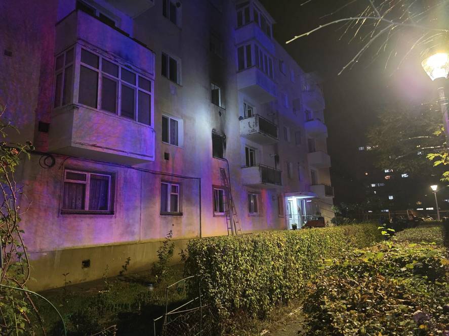 Intervenție a pompierilor în urma unui incendiu din Mediaș