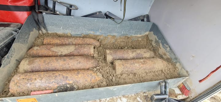 Descoperirea de proiectile explozive în județul Iași