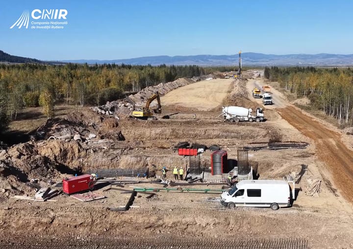 Evoluția lucrărilor pe lotul Joseni-Ditrău al Autostrăzii A8