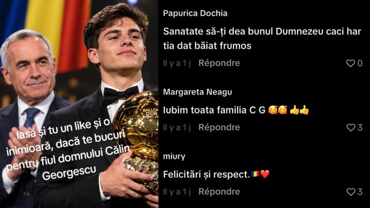 Reacții virale la o imagine falsă cu fiul lui Călin Georgescu