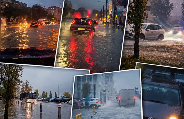 Inundații în Constanța în urma ploilor torențiale