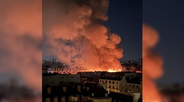 Incendiu în zona istorică a orașului Paris