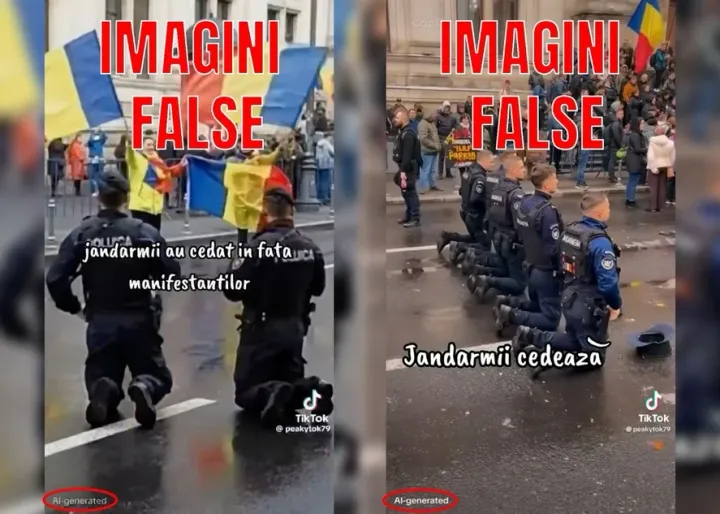 Jandarmeria Română avertizează privind imagini false de pe rețelele sociale