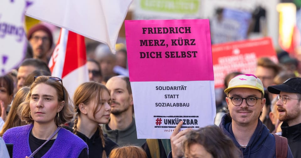 Manifestații în Germania privind beneficiile sociale