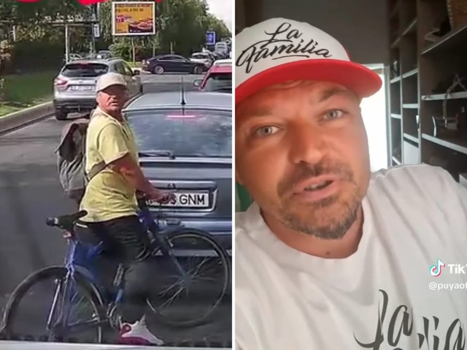 Puya a reacționat după ce a fost filmat într-un incident în trafic cu bicicleta în București