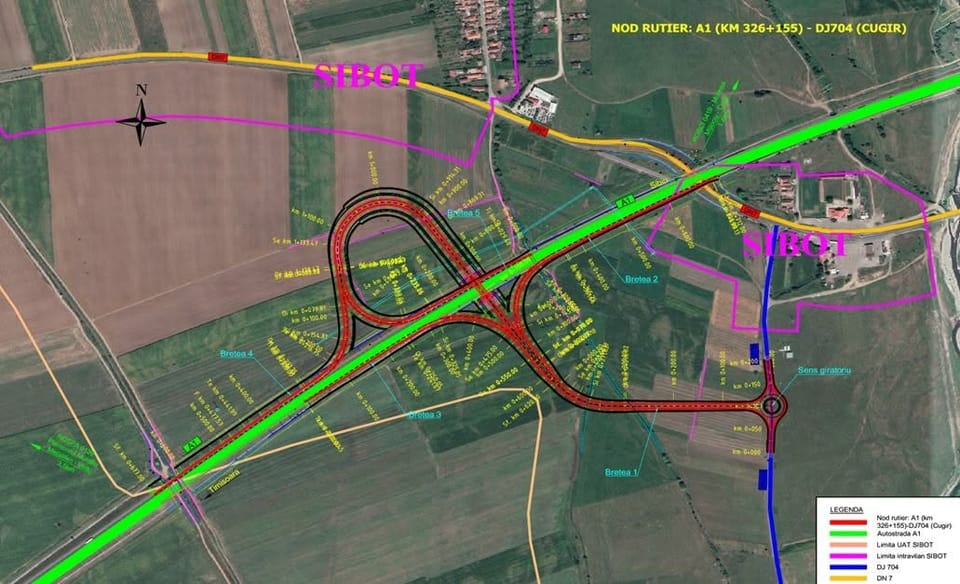 Licitația pentru noul nod rutier de pe autostrada A1