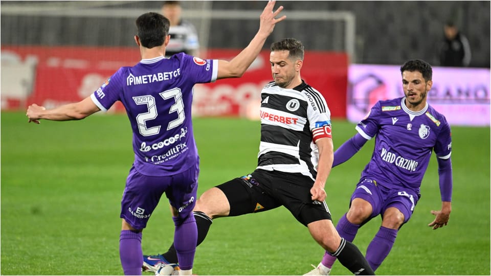 Confruntarea dintre Universitatea Cluj și FC Argeș în SuperLiga