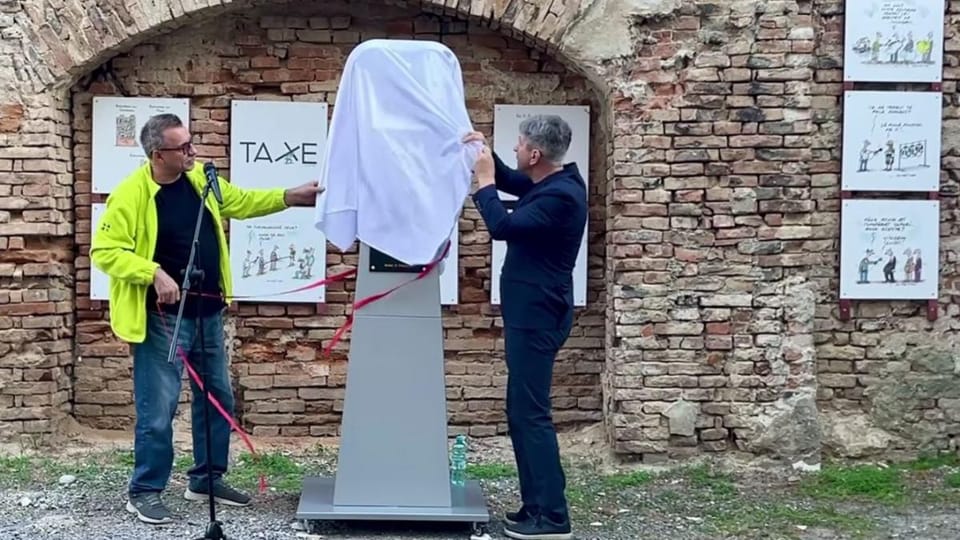 Inaugurarea unui monument satiric în orașul Brăila