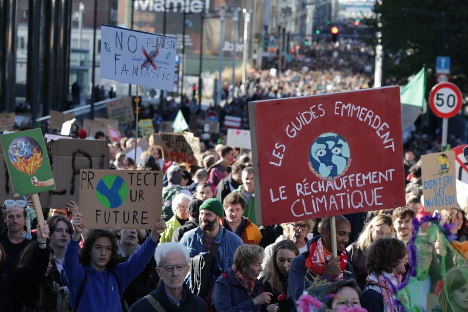 Manifestații la Bruxelles pentru combaterea schimbărilor climatice