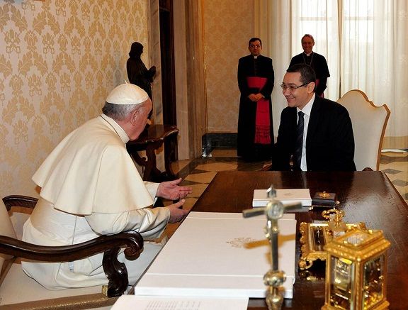Ponta si Papa Francisc