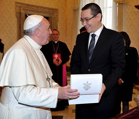 Ponta s-a intalnit cu Papa Francisc