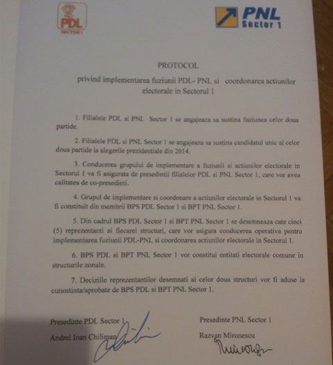 Protocol PNL si PDL Sector 1