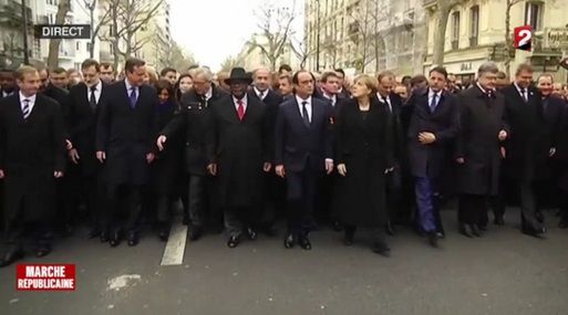 MARSUL DE LA PARIS: Familiile victimelor de la Charlie Hebdo, lideri mondiali, printre care si Klaus Iohannis, participa la marsul republican de la Paris