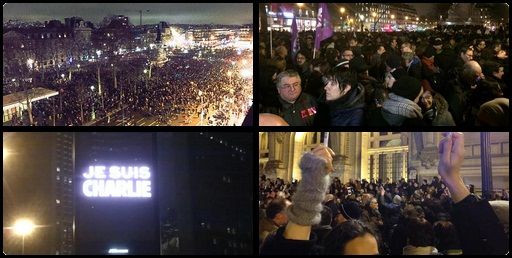 JE SUIS CHARLIE. Proteste ample la Paris, peste 10.000 de oameni au iesit in strada in semn de omagiu pentru victimele atentatului de la Charlie Hebdo