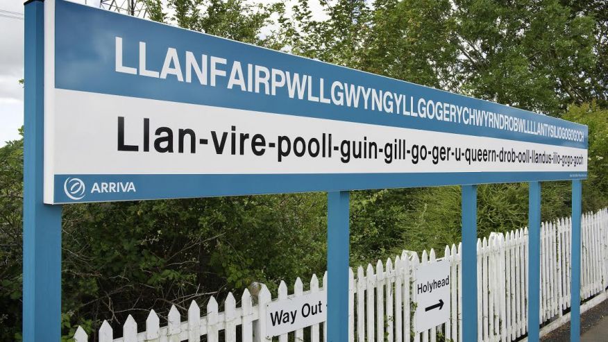 1. Llanfairpwllgwyngyll, Wales