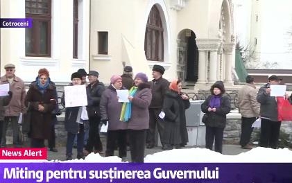 palat cotroceni, lideri PSD, cincizeci persoane, contra manifestatie, sustinatori guvern grindeanu