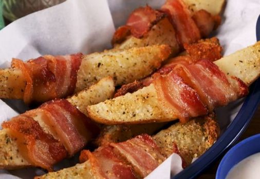 cartofi infasurati bacon, reteta culinara, mod preparare, ingrediente