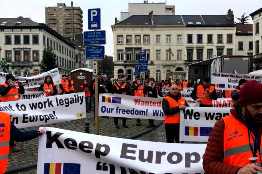 FORT, transportatori romani, protest, strasbourg, parlament european